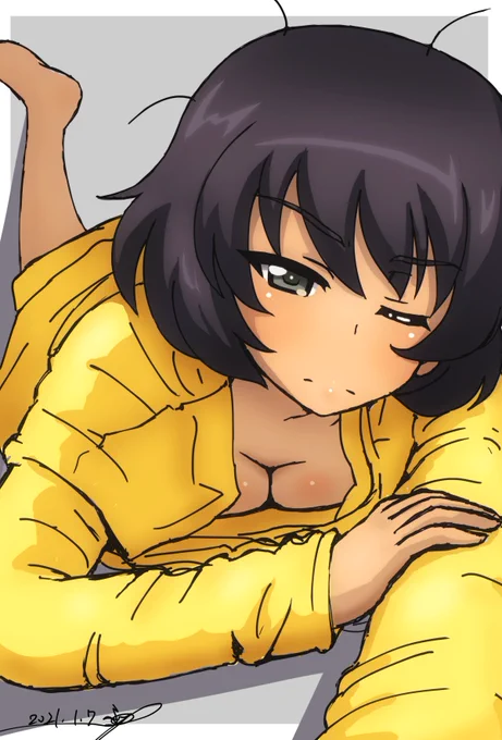 寝起きホシノさん(ワンドロの修正～完成版) 