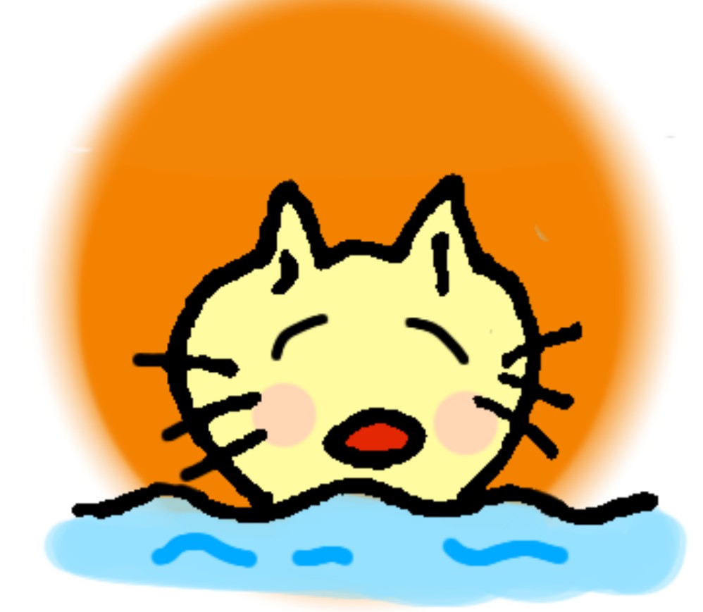 ののかもめ Lineスタンプ イラスト 毎日ﾂｲｰﾄ こんばんは 今日は寒いですね 夕方泳いでる イラストです Lineスタンプ イラスト 絵 泳ぐ Line ねこ 海