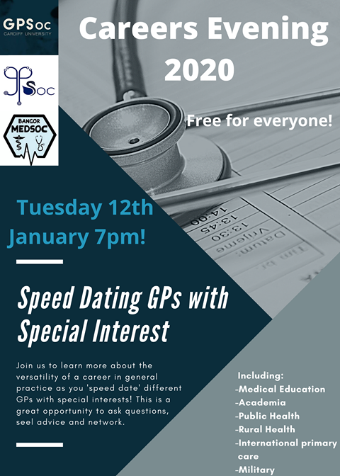 SwanseaGPSoc's tweet photo. 4 days to go until our collab GP with Special Interests event with @Gpsoc_cardiff and @bangormedsoc!! Click the link to find out more and register for your free ticket! 

https://t.co/XUGE1ay1Tj https://t.co/DBJ8w8faSg