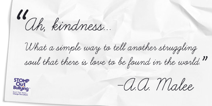 STOMPOutBullyng's tweet photo. Everyone deserves kindness but some need it more than others. You never know when someone is having a bad day! Be kind always. #choosekindness https://t.co/kyN331L0S3