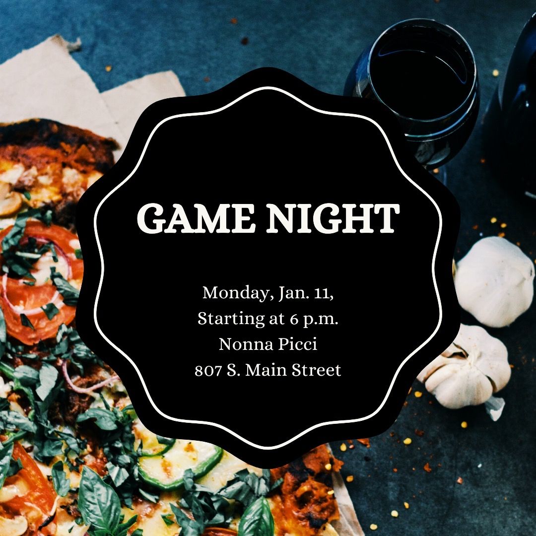 Compassion_boro's tweet photo. Come out and play games with us! Join us for game night at Nonna Picci Monday, Jan. 11, starting at 6 p.m. https://t.co/xxhIv9LAN7