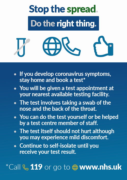 sgloscouncil's tweet photo. All of our Covid-19 testing facilities remain open as normal.

If you develop any coronavirus symptoms, you must self-isolate and book a test as soon as possible: https://t.co/RhdKGF13Vp

#DoTheRightThing and help #StopTheSpread https://t.co/CvlIZEjSv3