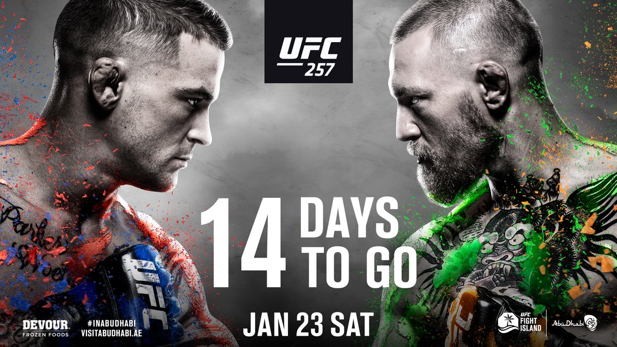 UFCEurope's tweet photo. TWO WEEKS‼️

#UFC257 | #InAbuDhabi | @VisitAbuDhabi https://t.co/9CQBflg3tE