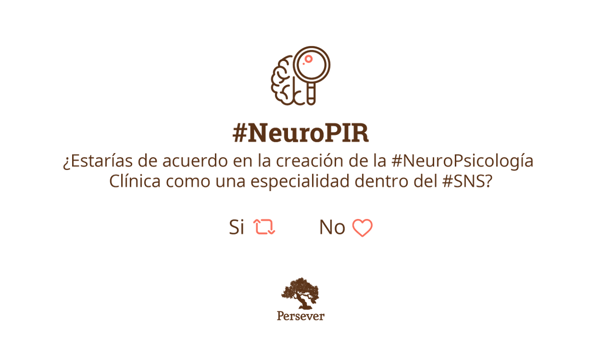 PerseverPIR's tweet photo. 📆 A lo largo de las últimas semanas, el hashtag #NeuroPIR se ha convertido en tendencia en la mayoría de #RedesSociales.
👨⚕️ El motivo: entidades vinculadas al mundo de la #SaludPública, están reclamando la creación de una especialidad de #NeuropsicologíaClínica vía #PIR.
(1/3) https://t.co/EVhZSL5kUZ
