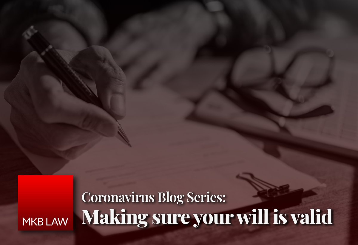 MKB_Law's tweet photo. If you are considering drafting your #will at home during the current lockdown, it must be signed and witnessed correctly to ensure that it is valid. Please read Lauren Fullerton’s blog for further advice: https://t.co/uso6h7Njq6

#SolicitorsBelfast https://t.co/0poVpQvcT9