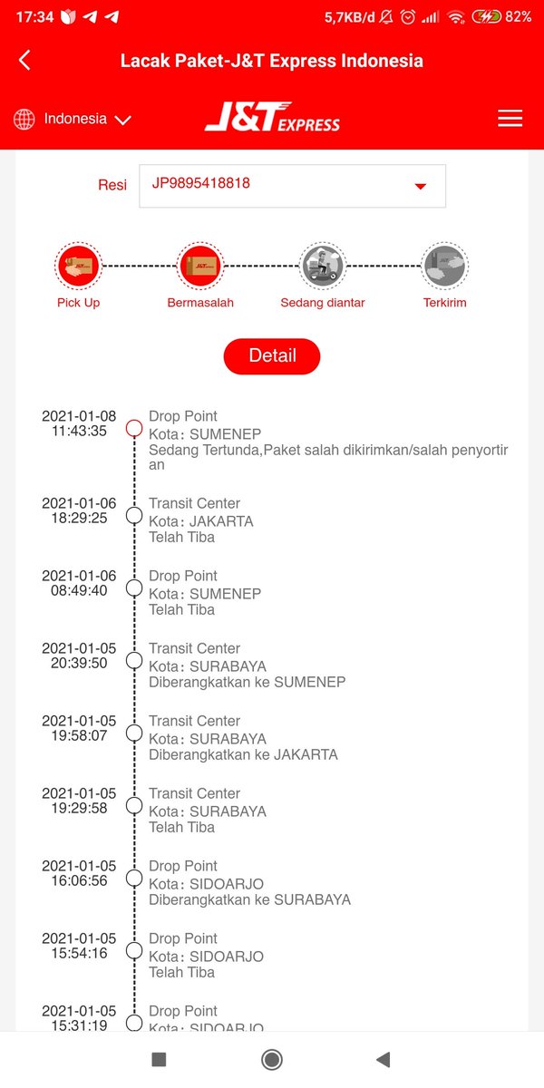 dharmanputra's tweet photo. @jntexpressid Halo min, Resi dengan nomor JP9895418818. Ini kenapa ada masalah paket salah dikirimkan/salah penyortiran di kota Sumenep ya min?? Pengiriman barang dari Sidoarjo ke Jakarta. Mohon bantuannya min, soalnya saya sangat membutuhkan paket barang tersebut. Terima kasih. https://t.co/3y5yPOaaMJ