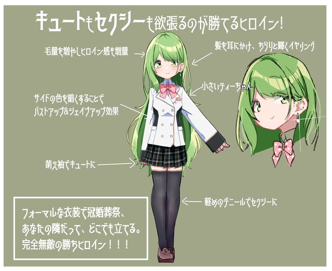 森中花咲勝ちヒロイン衣装コンテストのtwitterイラスト作品