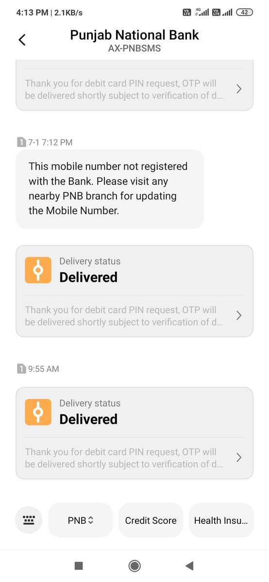 SanskarKedia1's tweet photo. I lost my United bank ATM and applied and got a new pnb atm, but for ATM pin I am trying to send the code, but they are not dilivering the OTP , went to branch updated my phone again also @pnbindia https://t.co/1UbABEWxgP