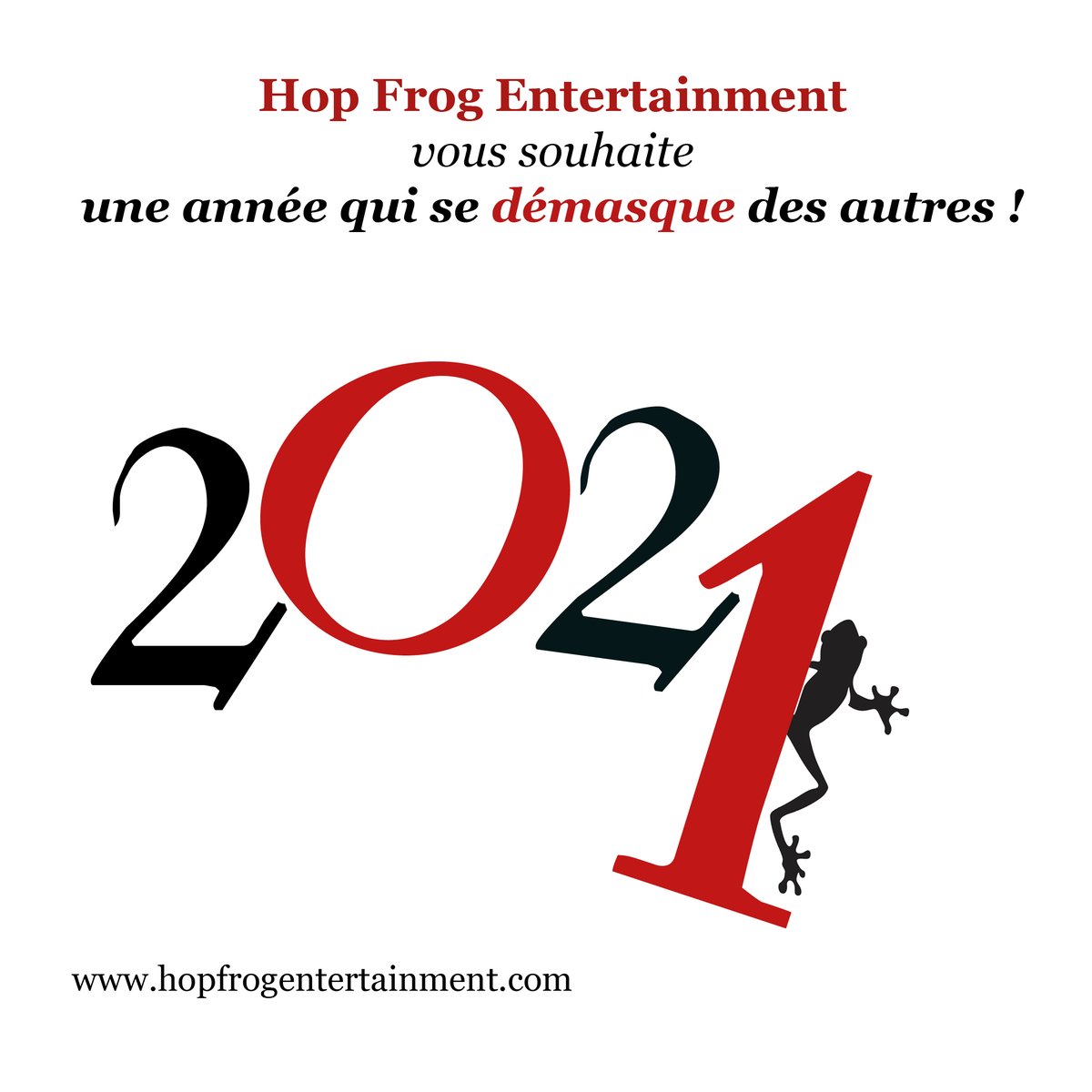 HopFrogEnt's tweet image. Tous nos voeux pour cette nouvelle année ! En espérant vous retrouver au théâtre prochainement !