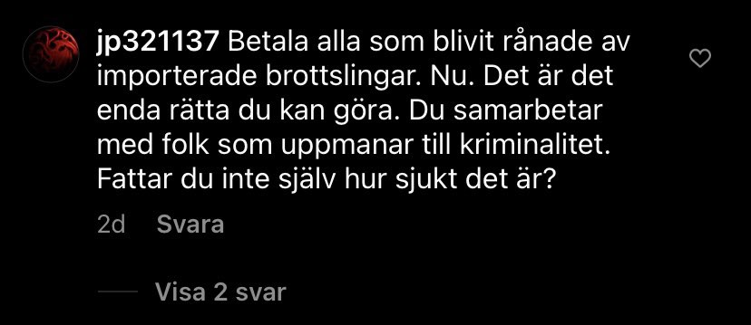 EmmaAxell's tweet photo. Jireels kommentarsfält efter samarbetet med Yasin vs Miriam Bryants :))))) https://t.co/tcg2XGlKCU