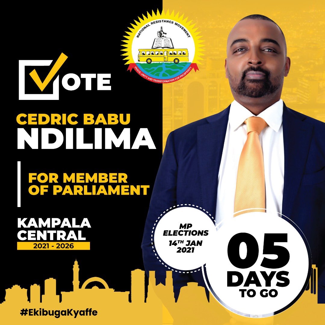 SirDavidKN's tweet photo. KAMPALA CENTRAL 👇🏽👇🏽this right here is the man you should vote for. 
Enough is enough of getting less than you deserve. 
@CedricNdilima stands by all the unemployed youths in Kampala Central and promises to make a difference. 
Vote change ! 
#EkibugaKyaffe https://t.co/puLROEIs4k