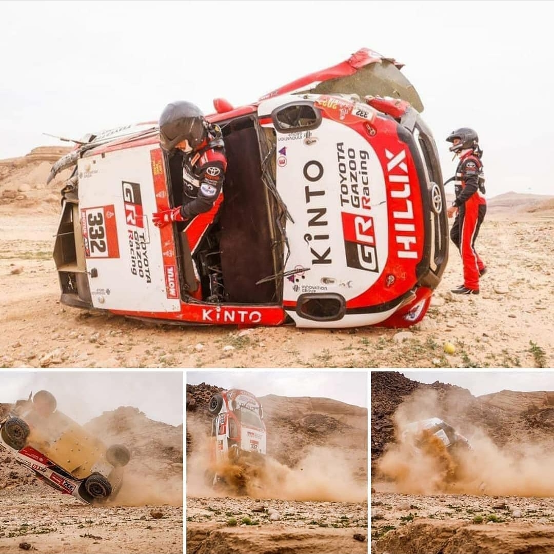 ExciteDakarGB's tweet photo. Ouch! Not how you want your Dakar Rally to end!!
.
#dakarrally #dakarinsaudi #rallyraid #offroading #upsidedown #rolling #desertdriving #becareful #staysafe #backthebrits https://t.co/TpOx4IO9Re