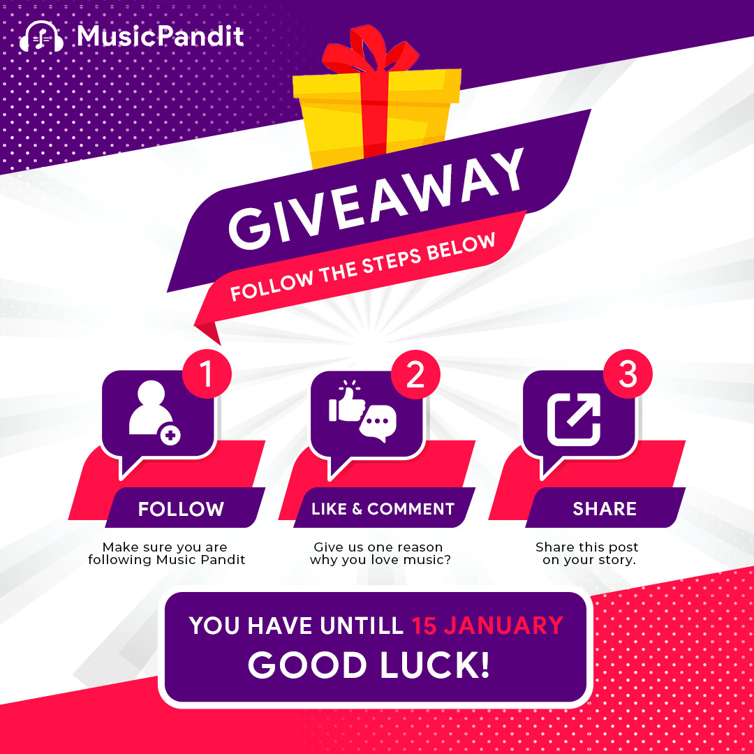 TheMusicPandit's tweet photo. #GiveawayAlert 
For this New year, we will be giving away an amazon voucher worth RS. 500, all you have to do,
1. Like and comment on the picture with one reason why you like #music? 
2. Share this post.                                      
3. Make sure to follow us.
#Giveaway https://t.co/dXedgdDqNC