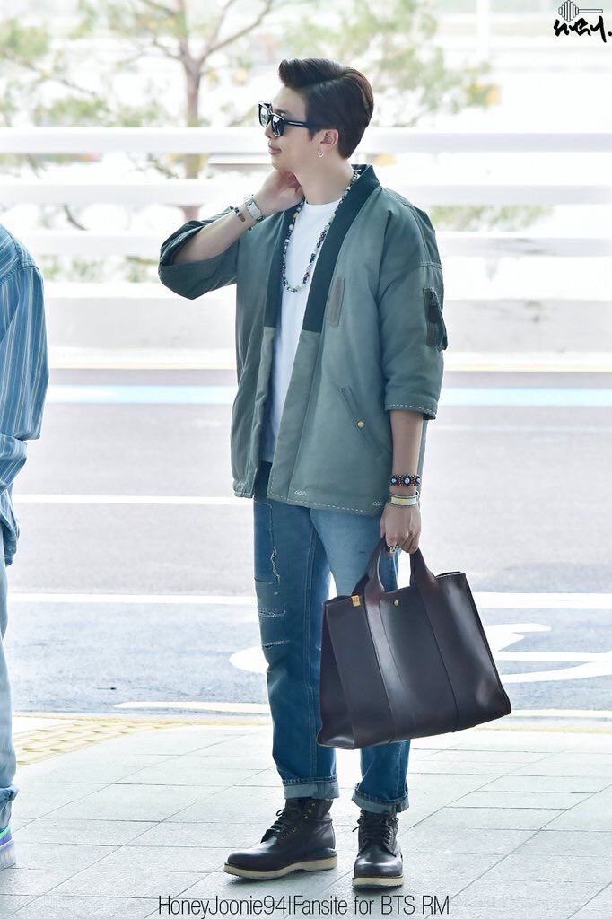 Namjoon’s airport fashion — a thread
