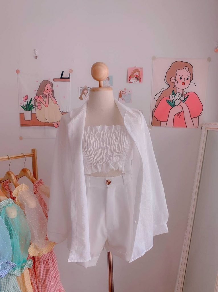nonewz_'s tweet photo. 📍เซตละ 290 บ  💝💝💝💝
(ได้ 2 ชิ้น เสื้อคลุม+เกาะอก) 
📍เซตละ 370 💛💛💛💛
(ได้ 3 ชิ้น เสื้อคลุม+เกาะอก+กางเกง) 

📮ค่าส่ง j&amp;t 60 

💜น่ารักมินิมอลมากกก ราคาก็คุ้มจ้า สีพาสเทลละมุน 
เสื้อเกาอก 32-36 
เสื้อคลุม มีกระดุมใช้งานได้จริง 
อกได้ถึง 40 

กางเกง เอง 22-32 
ความยาว 14 https://t.co/WZTGSajdIg