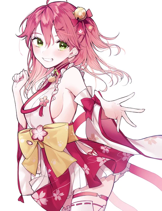 にゃっはろ～!🌸#miko_Art 
