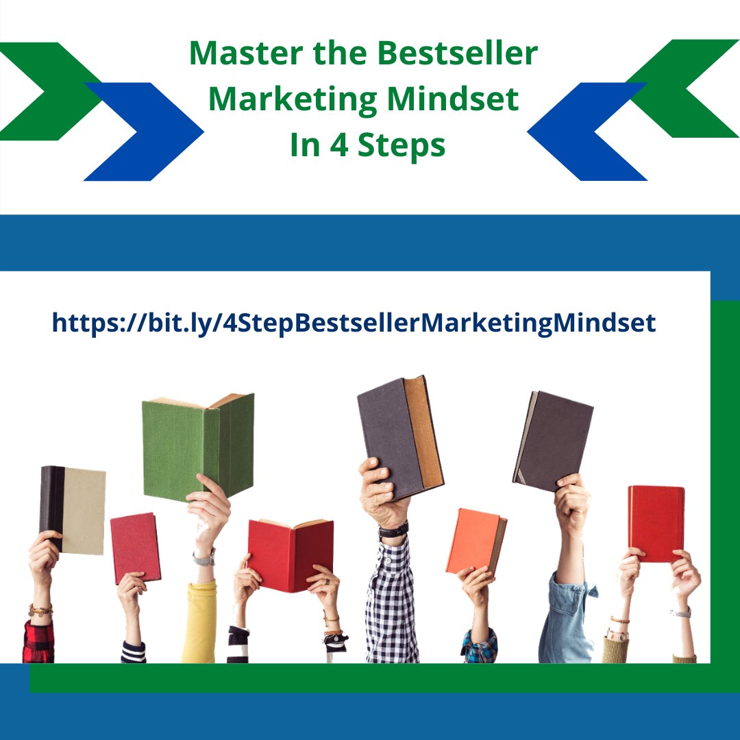 caseydemchak's tweet photo. For your book to be a #bestseller you have to think like a bestselling #author. Here are four simple steps to create an unstoppable mindset that helps you write engaging #MarketingCopy and sell a lot of #books. 
https://t.co/MoV6zhH2s8 
#BookPromotion #IndiePublishing https://t.co/9hv8gJV5fV