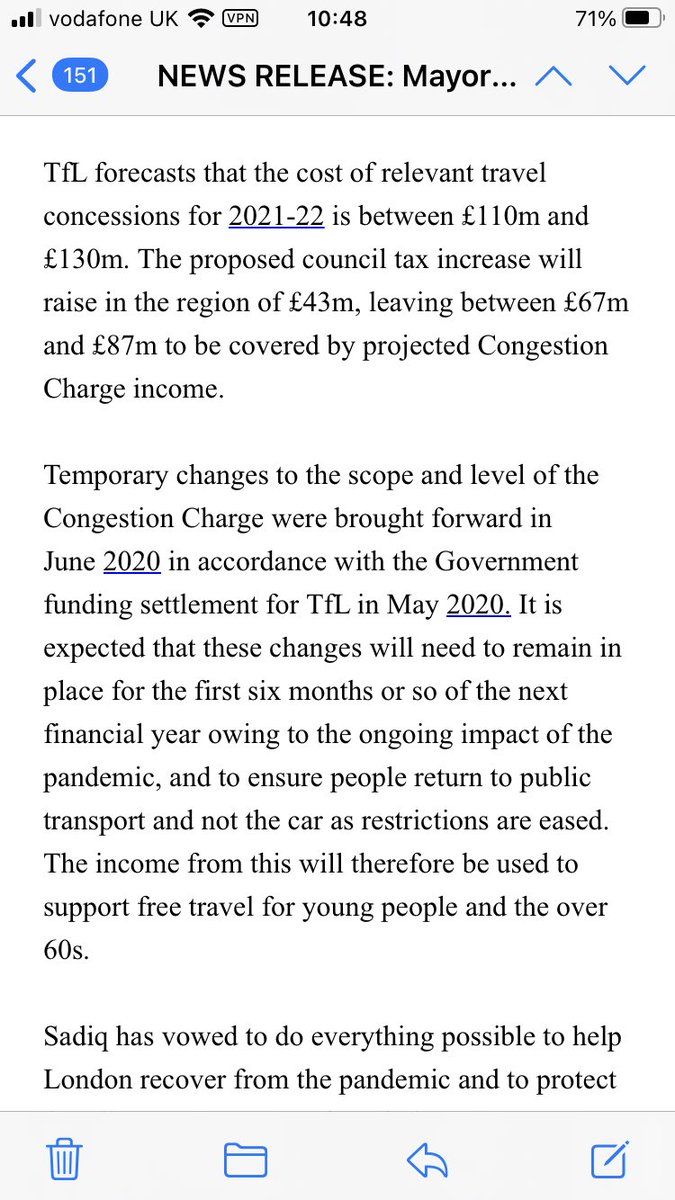 Thread: Mayor’s precept on Council tax to increase by £31.59 (9.5%). £15 to go on travel concessions for young people & over60s. Interesting as IF Mayorals go ahead this will be an issue but  @MayorofLondon blaming Govt for these increases. His opponents will say it is his fault.