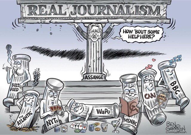 The US wanted to prosecute Assange &amp; WikiLeaks for publishing hundreds of thousands of classified documents, but concluded that there was no way w/o also prosecuting others such as the <a href="/nytimes/">The New York Times</a> &amp; <a href="/guardian/">The Guardian</a> Journalism is not Espionage #WeAreAllAssange @annietrev <a href="/JackieDP/">Jackie Doyle-Price</a> <a href="/JGray/">James Gray</a>🍀
