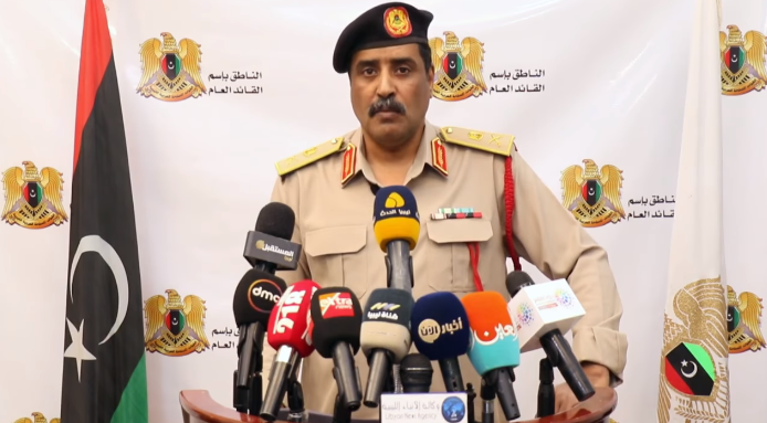 LAAF spokesperson Mesmari has responded by signalling approval of a  #UN ceasefire monitoring mission, though with conditions. He was quoted by Lana News: “We welcome the sending of retired civilian and military observers to implement the provisions of the Geneva Agreement”.