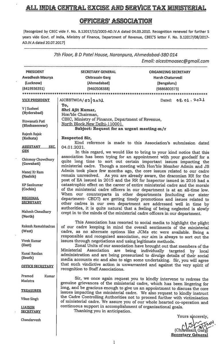 AICESTMOA_CBIC's tweet photo. We are seeking appointment. 

Hope @cbic_india will give us an opportunity this time. https://t.co/1IybH1vybS