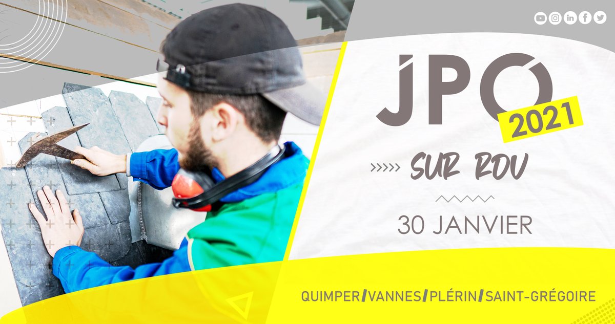 Notre première journée Portes Ouvertes aura lieu le samedi 30 janvier 2021 et sur rendez-vous ! 😉

En raison de la situation sanitaire liée à la COVID-19, cette journée portes ouvertes est susceptibles d'être annulée.

#JPO #Apprentissage #Formation #Bâtiment #Bretagne #CFA
