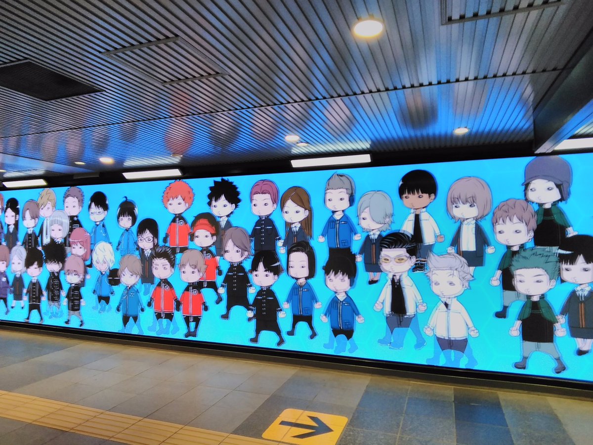 ワールドトリガー 渋谷駅でちびキャラ大行進のビッグサイネージ広告掲示中 １ ９アニメ開始 2ページ目 Togetter