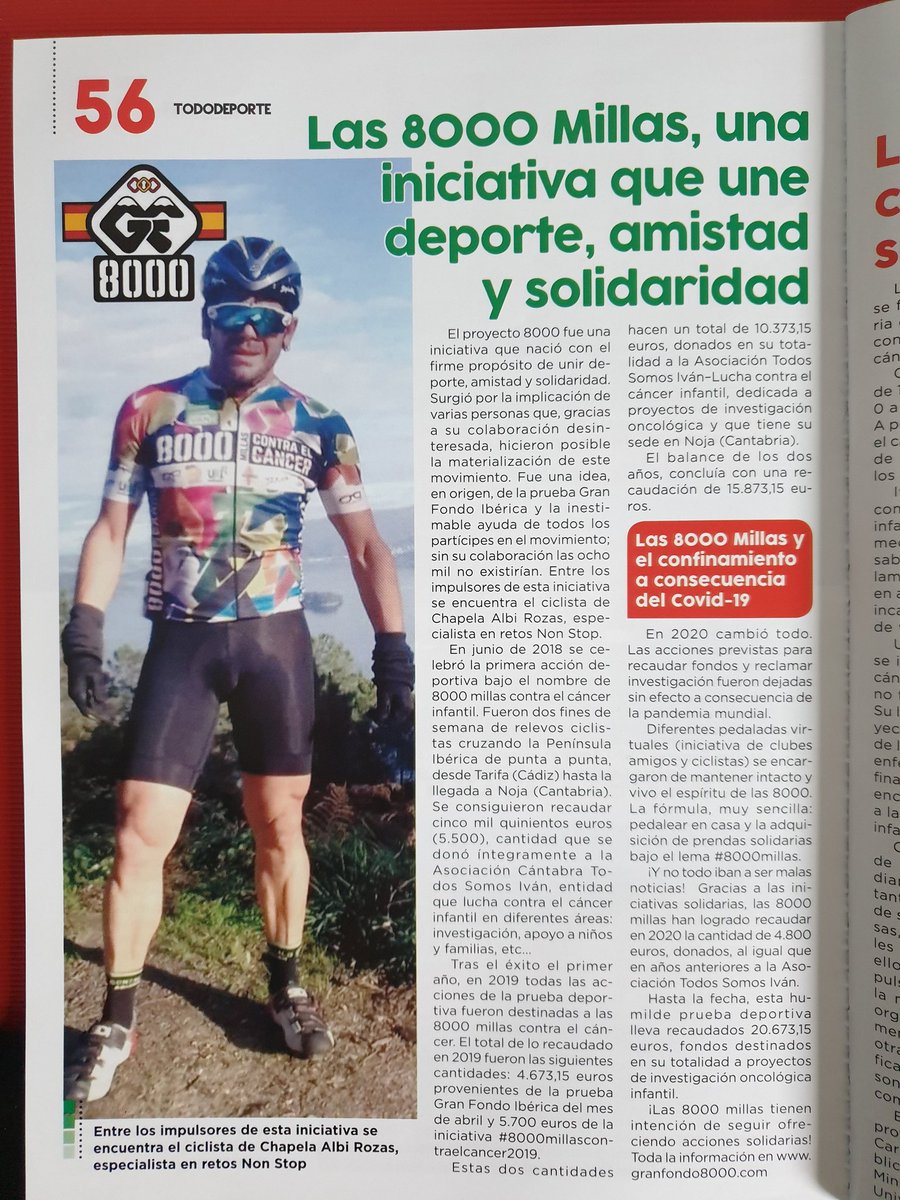 GF_series's tweet image. 👉Hoy recibimos en casa el reportaje que la revista Todo Deporte dedicó el mes pasado a nuestras #8000millas.

👉Ha sido un año 2020 muy duro, lo más importante es que el espíritu de las 8000 nos mantienen muy unidos 💪❤💪‼️Gracias‼️
#LuchamosJuntos #UnaPruebaQueilusiona
