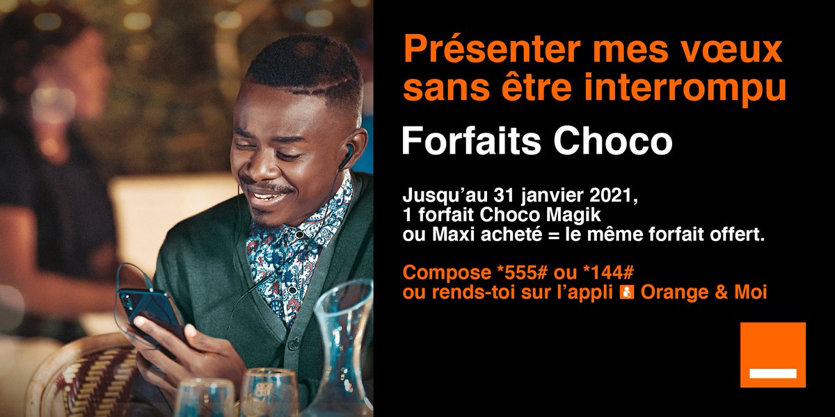 orangeguinee_gn's tweet photo. Et si Orange Guinée t’offrait encore plus de temps pour parler à tes proches ? Jusqu'au 31 janvier, pour 1 #ForfaitChoco Magik ou Maxi acheté, 1 forfait identique est offert. Compose *555# ou *144#.
#OrangeGuinée https://t.co/DamQbuhRlz