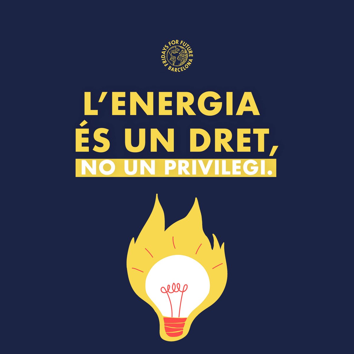 f4f_barcelona's tweet photo. No és normal que en plena onada de fred el preu de la llum es dispari. No és normal que el model energètic parli de beneficis i no de necessitats. No és normal que cada any passi i es segueixi sense fer res. 🤬 🔥

 L’energia és un dret, no un privilegi. ✊🏾 #JustíciaClimàtica https://t.co/BzanaQ02LN
