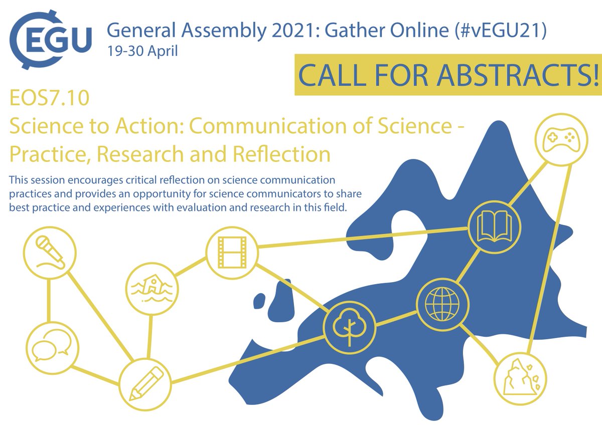 Mathew Stiller-Reeve (@monsoonmat) on Twitter photo DEADLINE for abstracts for #vEGU21 <a href="/EuroGeosciences/">European Geosciences Union</a> Wednesday (13.01) at 1300 CET. If you’re doing exciting #scicomm work in #geoscience then submit an abstract to our EOS7.10 'Science to Action’. We can’t wait to hear your stories! meetingorganizer.copernicus.org/EGU21/session/… (Image <a href="/MariaLoroo/">Maria Loroño-Leturiondo</a>) DEADLINE for abstracts for #vEGU21 <a href="/EuroGeosciences/">European Geosciences Union</a> Wednesday (13.01) at 1300 CET. If you’re doing exciting #scicomm work in #geoscience then submit an abstract to our EOS7.10 'Science to Action’. We can’t wait to hear your stories! meetingorganizer.copernicus.org/EGU21/session/… (Image <a href="/MariaLoroo/">Maria Loroño-Leturiondo</a>)