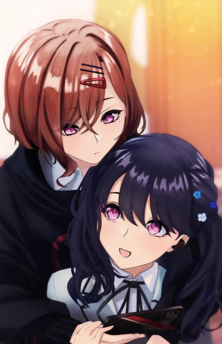 振り付けを確認する樋口と福丸を描きました!🥰
#シャニマス
#樋口円香
#福丸小糸 