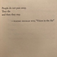 This poem has brought me great comfort with the grief of losing my dear student Ghanimat and deep sadness for the other precious lives taken on  #PS752. They remain with us in our memories, but also in their beautiful legacy and their impact to make the earth a better place. 