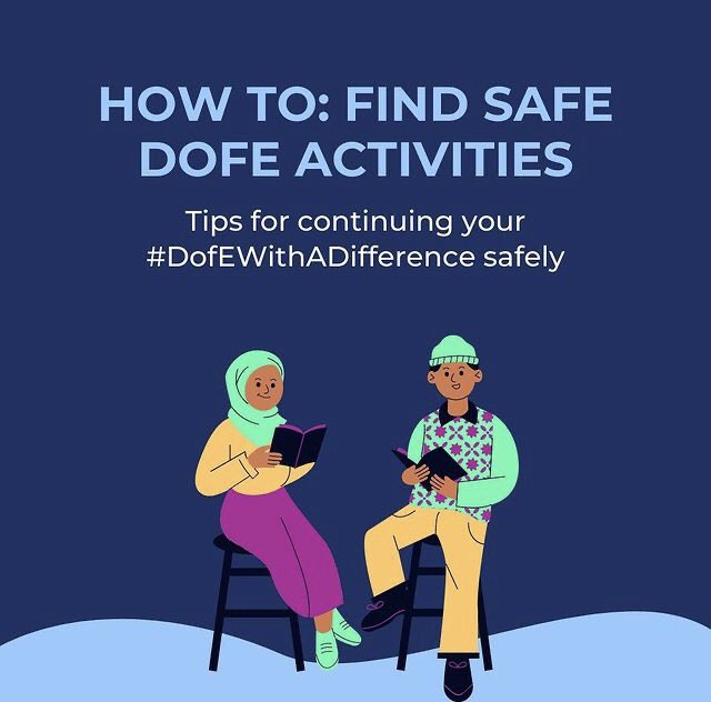DofEWales's tweet photo. With further lockdown restrictions in place, we’re here to support you.

Over the next few weeks we will continue to share safe activity ideas so you can continue doing your #DofEWithADifference https://t.co/KooHoKYDWL