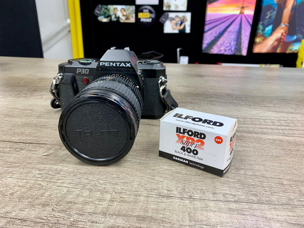 Andy’s plan for lockdown? Dust off his uncle’s 1980s Pentax P30 camera. He’s shooting with Ilford XP2 black and white film, which we stick and process in store. Watch this space for the results... 📷 🎞 

We’re open for click and collect in lockdown, Tuesday-Saturday, 11am-4pm 😀