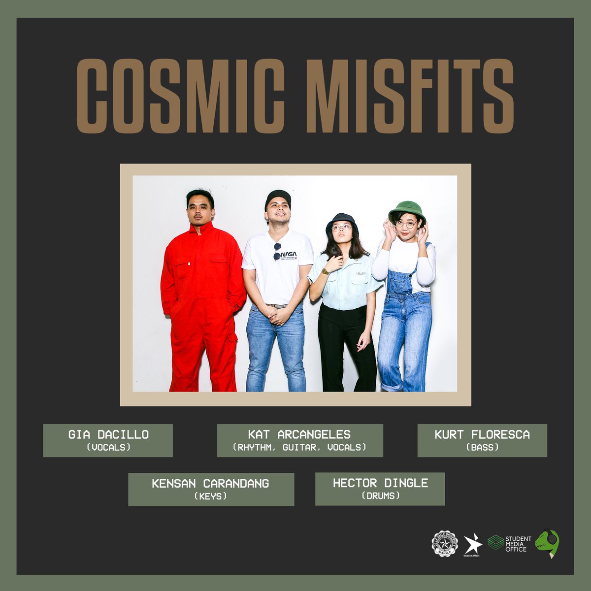 GreenGiantFM's tweet photo. Our first artist for 2021 is The Cosmic Misfits 🪐✨

The soul and funk band from the south of Manila is truly a treat to welcome us into the new year.  

Relax during the sweater weather with their music: https://t.co/8CFfmQcC3X https://t.co/92ZeaIObgA