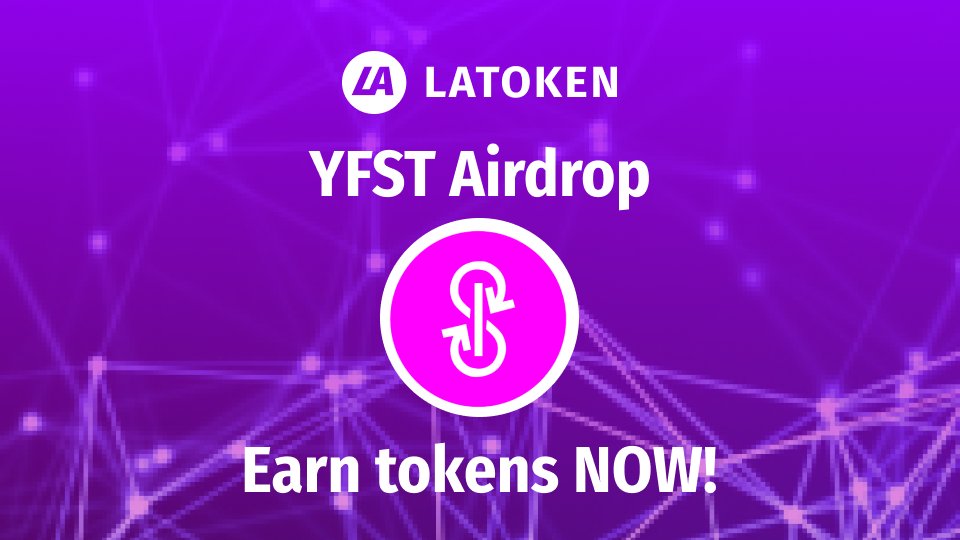 LATOKEN (@latoken_cex) on Twitter photo Get free crypto by joining the $YFST airdrop on LATOKEN!
Complete simple tasks and earn an assured share of 1500
<a href="/yfstprotocol/">YFST Protocol</a> YFST tokens. 💸💸
Start earning: go.latoken.com/3pi
#btc #bitcoin #cryptocurrency #airdrop Get free crypto by joining the $YFST airdrop on LATOKEN!
Complete simple tasks and earn an assured share of 1500
<a href="/yfstprotocol/">YFST Protocol</a> YFST tokens. 💸💸
Start earning: go.latoken.com/3pi
#btc #bitcoin #cryptocurrency #airdrop