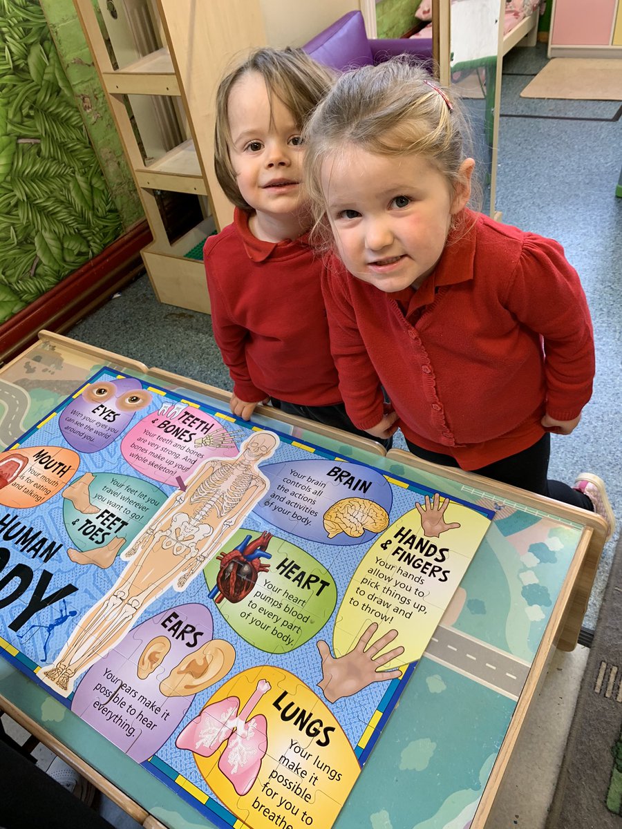 brighterbunnies's tweet image. Sonny and Isla enjoyed making the #humanbody jigsaw and #learningbodyparts this is a great activity to do at home using your own bodies 😂❤️