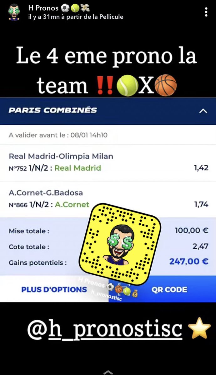 HPRONOSTISC's tweet image. Rejoignez nous sur snap la #TeamParieurs