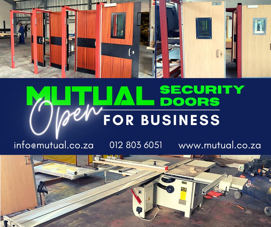 MUTUAL SECURITY DOORS are Open for Business!!
mutual.co.za