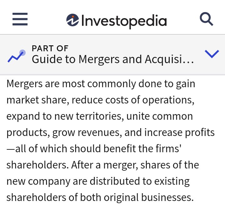 Tujuan perusahaan melakukan merger dan akuisisi (M&A) itu beragam. Diantaranya untuk :(1) Melebarkan market share(2) Menekan cost operasional(3) Ekspansi ke wilayah market baru(4) Mensinergiskan produk yg sejenis(5) Melipatgandakan revenue dan meningkatkan profit