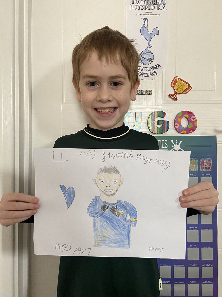 lori_lipscomb5's tweet photo. @AlderweireldTob Hugo was very happy to draw his favourite player Toby! He hopes you like it 💙💙#AlderweireldArtSchool https://t.co/wQ7GKbAgm2