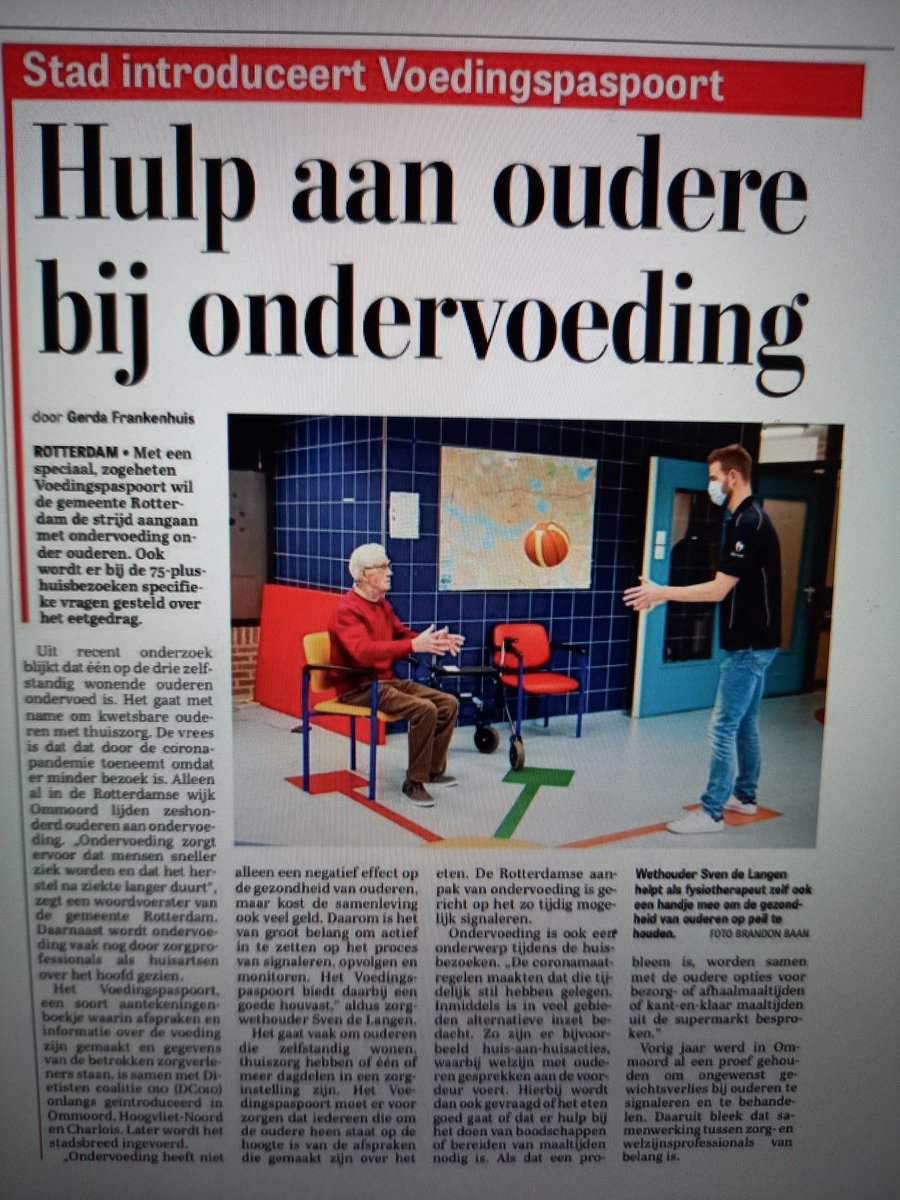st_ondervoeding's tweet photo. @rotterdam gaat strijd aan met ondervoeding bij ouderen met inzet van Het Voedingspaspoort i.s.m. Dietisten Coalitie 010. Welke gemeente volgt? https://t.co/pT8AqCmKxu