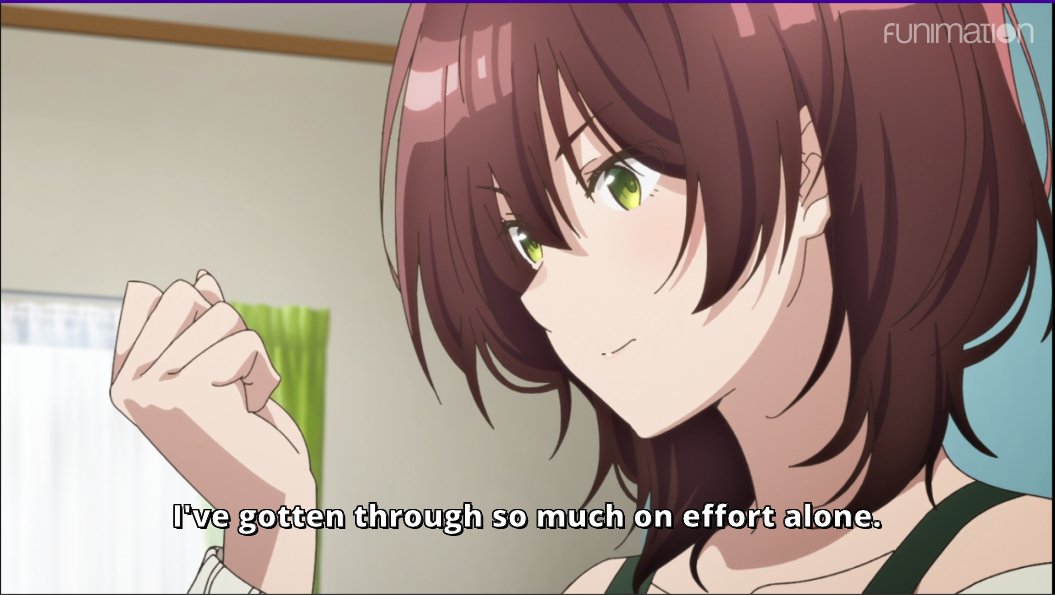 Literally no she hasn't. Some slight spoilers but again, having read a good chunk of the manga adaptation I've yet to see her actually try for anything even once. She's the very definition of a Mary Sue. /14