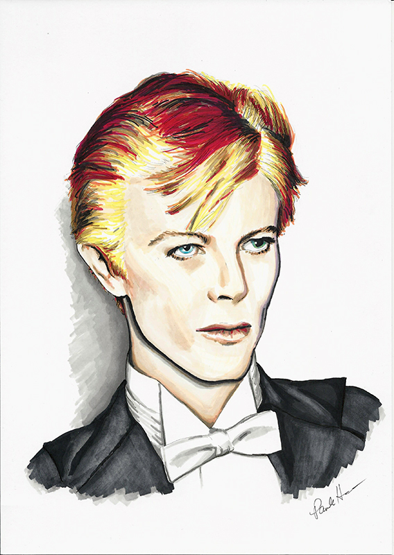 I'm posting all the portraits I have done of David Bowie, in honour of his birthday today. Here is the 6th one. #DavidBowie #BowieForever