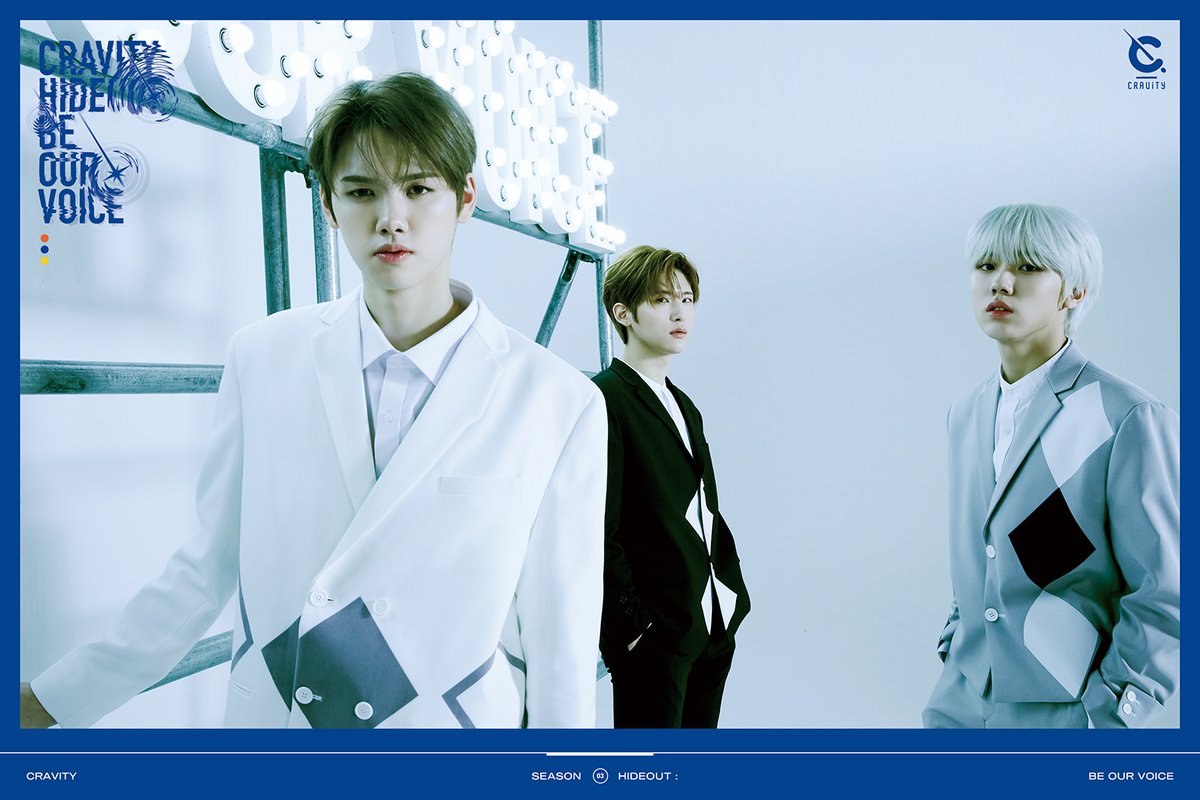 CRAVITYstarship's tweet photo. CRAVITY
SEASON 3 <HIDEOUT>
BE OUR VOICE
⠀
2021.01.19 RELEASE
⠀
CONCEPT PHOTO 2-2
우빈(WOOBIN)
민희(MINHEE)
성민(SEONGMIN)
⠀
#CRAVITY #크래비티
#우빈 #WOOBIN
#민희 #MINHEE
#성민 #SEONGMIN
#HIDEOUT
#BE_OUR_VOICE https://t.co/vnIsm06ARb