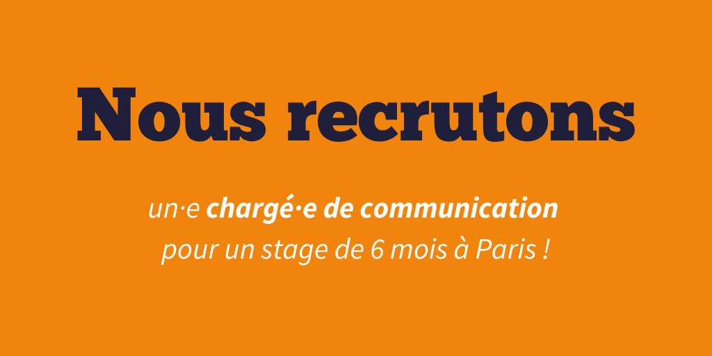 🔴📝📣 OFFRE DE STAGE - 6 MOIS À PARIS
Nous recherchons un·e Chargé·e de Communication pour un #stage de 6 mois. Prise de poste fin janvier.

Découvrez l'offre et envoyez-nous votre #CV 👇
sparknews.com/charge-e-de-co…

#ImpactPositif #vendredilecture