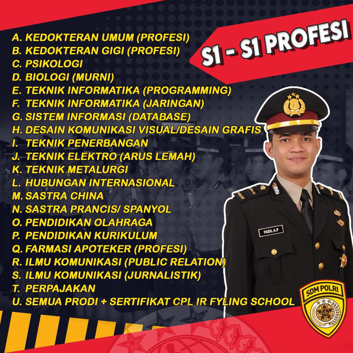 Siapkan diri kalian baik fisik dan mental serta kelengkapan administrasi untuk menjadi seorang Polisi....