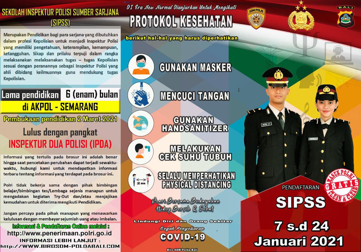 Siapkan diri kalian baik fisik dan mental serta kelengkapan administrasi untuk menjadi seorang Polisi....