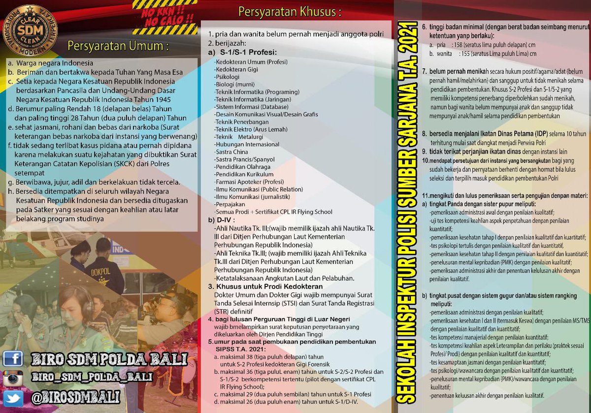 Siapkan diri kalian baik fisik dan mental serta kelengkapan administrasi untuk menjadi seorang Polisi....